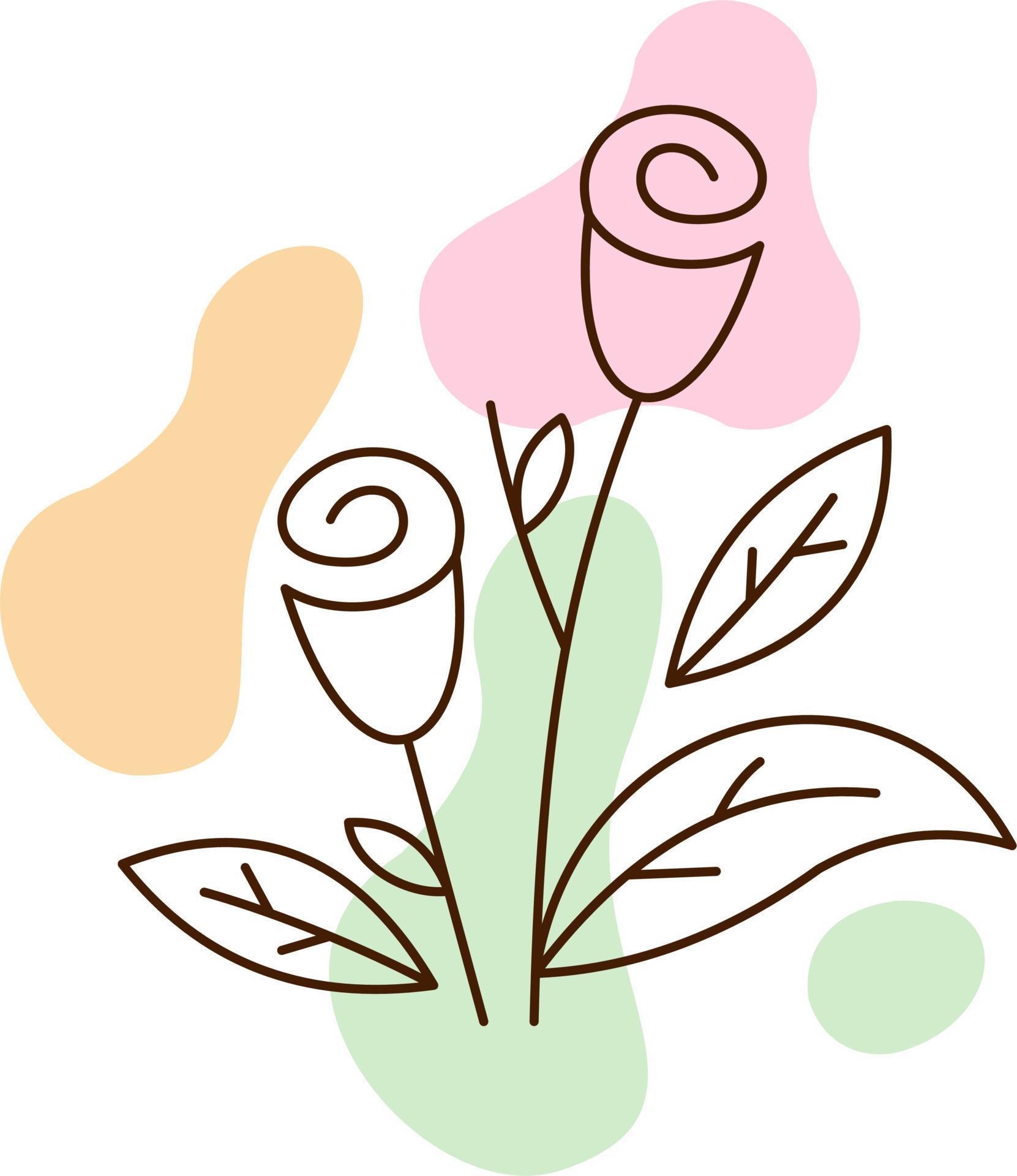 Decorative Aesthetic Flower Outline 8766547 Vector Art at Vecteezy