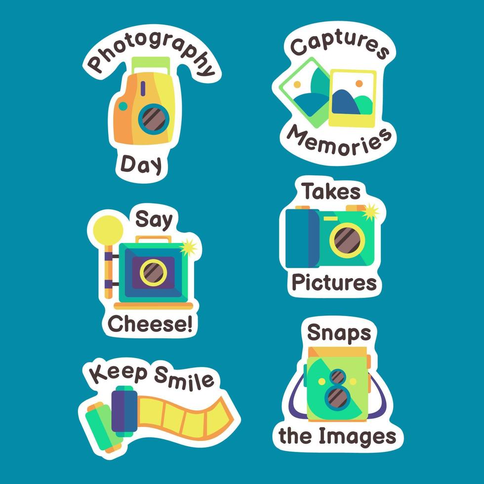 Photography Day Sticker vector