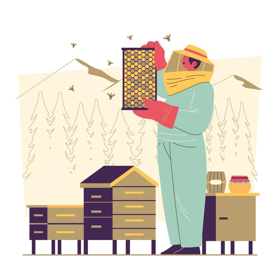 Bee Keepers Concept vector