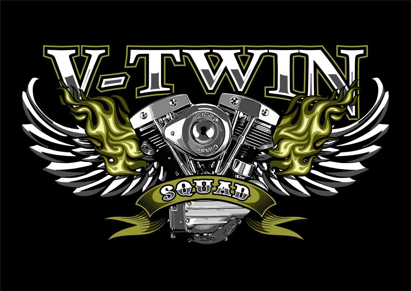 v-twin and wing vector