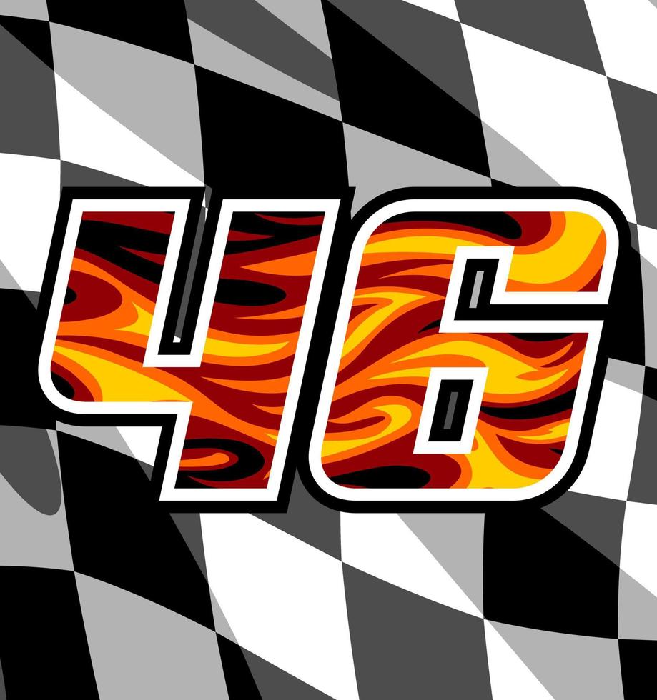 no 46 with checkered l vector