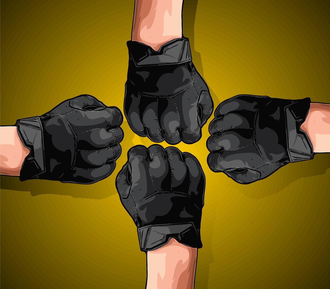 four hands biker vector templ...