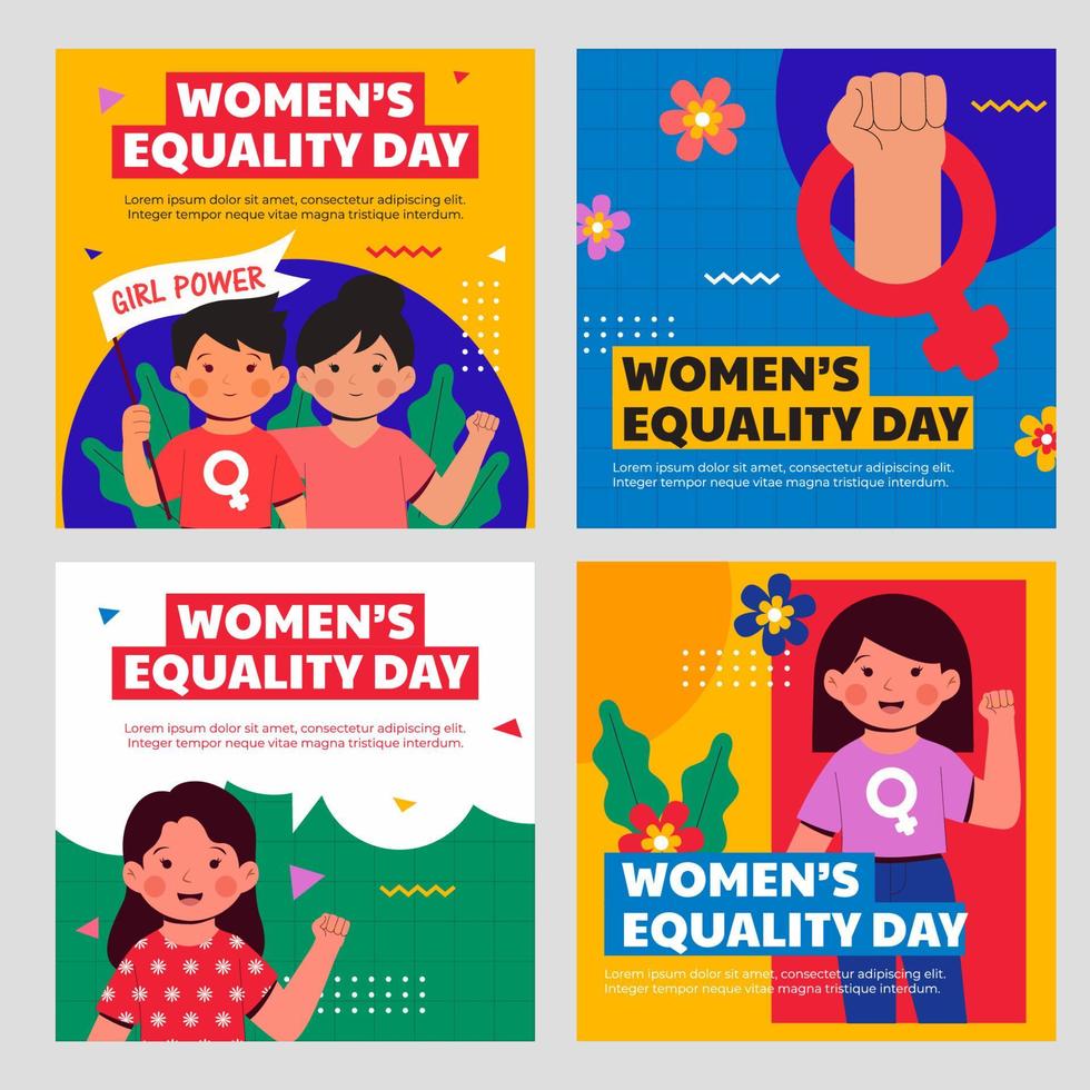 Women Equality Social Media Template vector