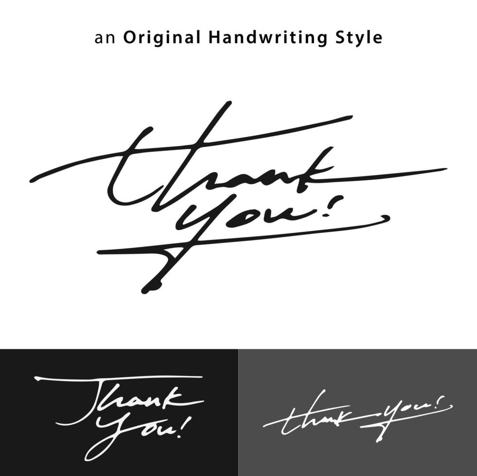 Thank You Handwriting Style Bundle vector