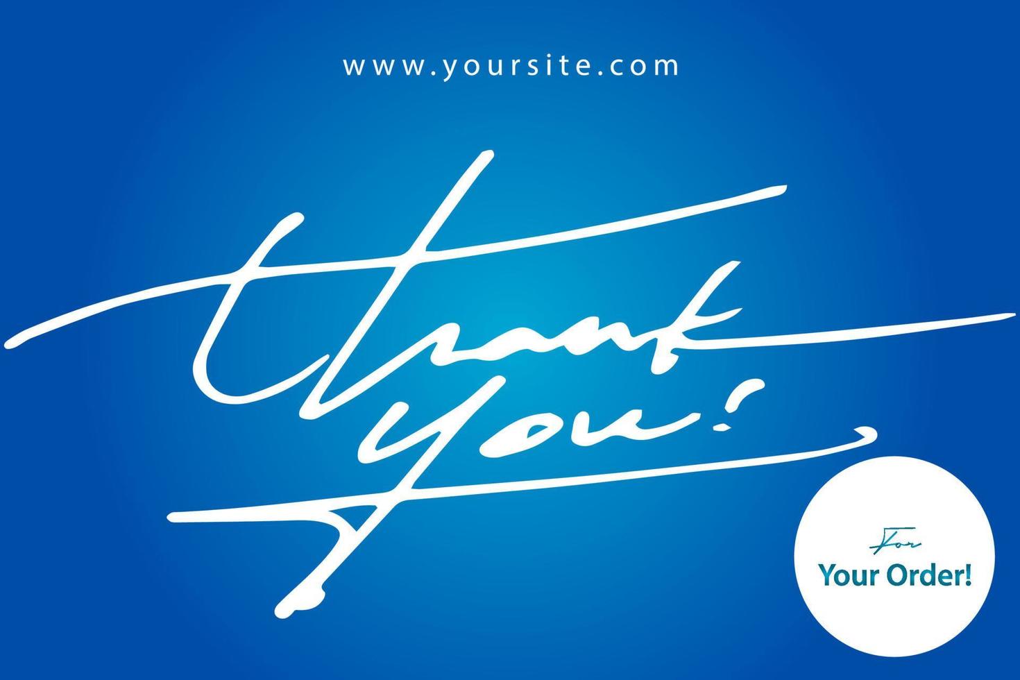 Thank You Handwriting Style, Suitable for Thank You Card, Online Business, greeting cards vector