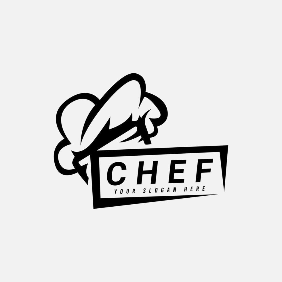 Simple Black Cooking Logo Template vector