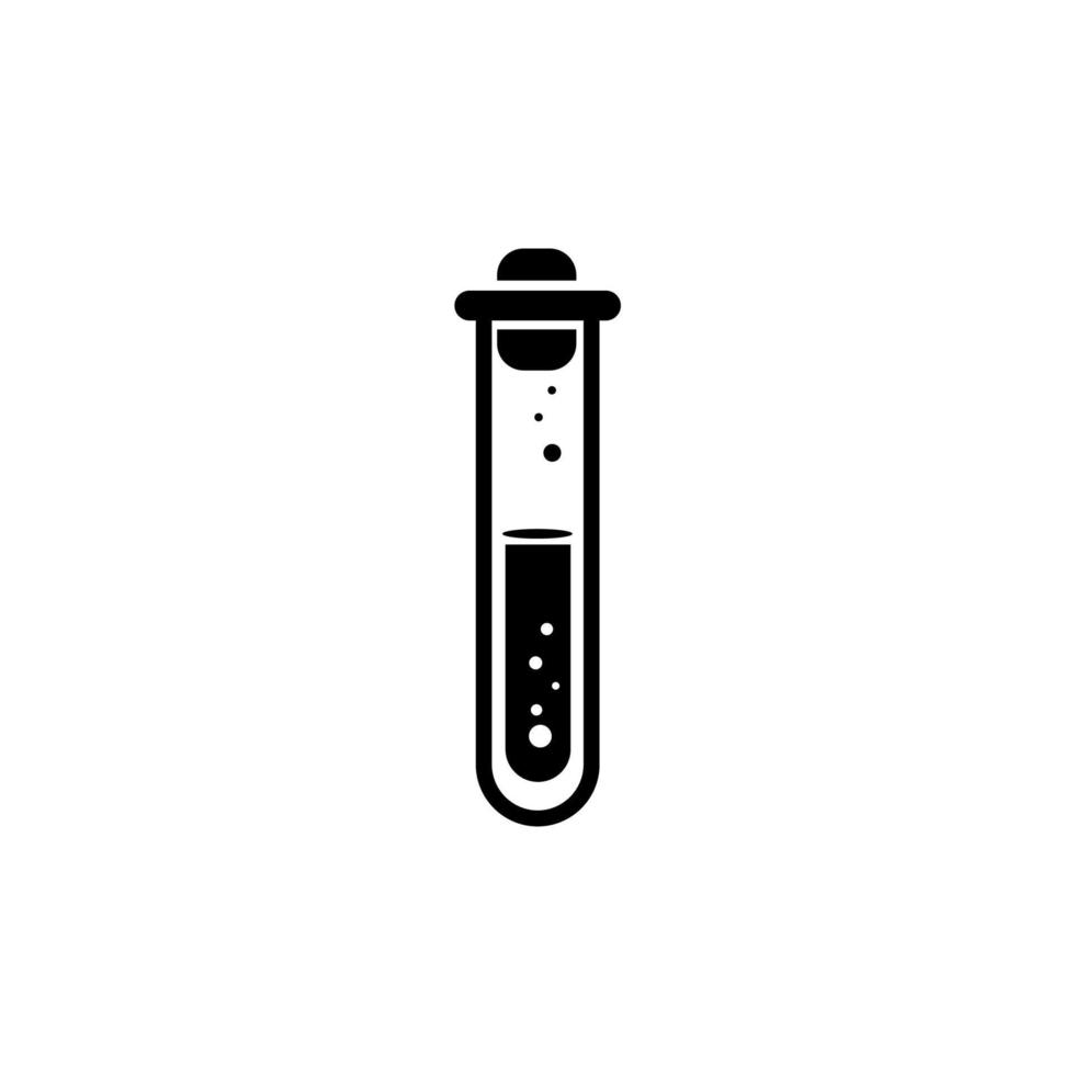 Test tube Icon Vector Illustration on the white background.