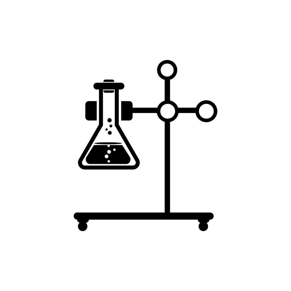 matraz de química. icono de tubo de ensayo. plantilla de símbolo de elemento de ciencia para ilustración de vector de logotipo de colección de diseño gráfico y web