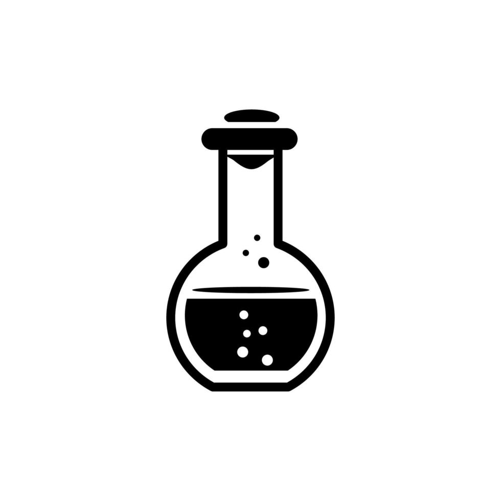 test tube flat outlined vector icon