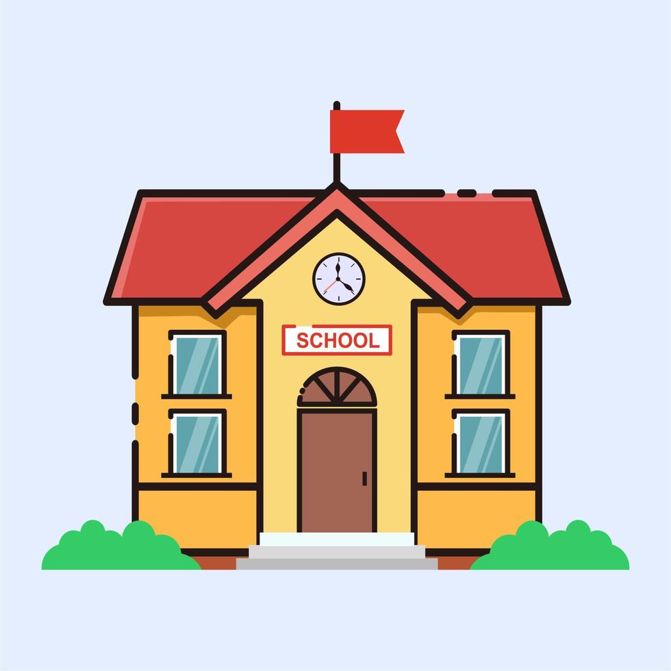 School building icon vector