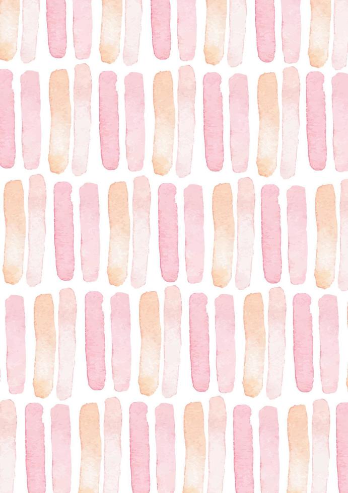 Abstract striped background with vertical watercolor lines in pastel colors. Muted pink and peach shades. Perfect for cards, invitations, covers, decorations, print. vector