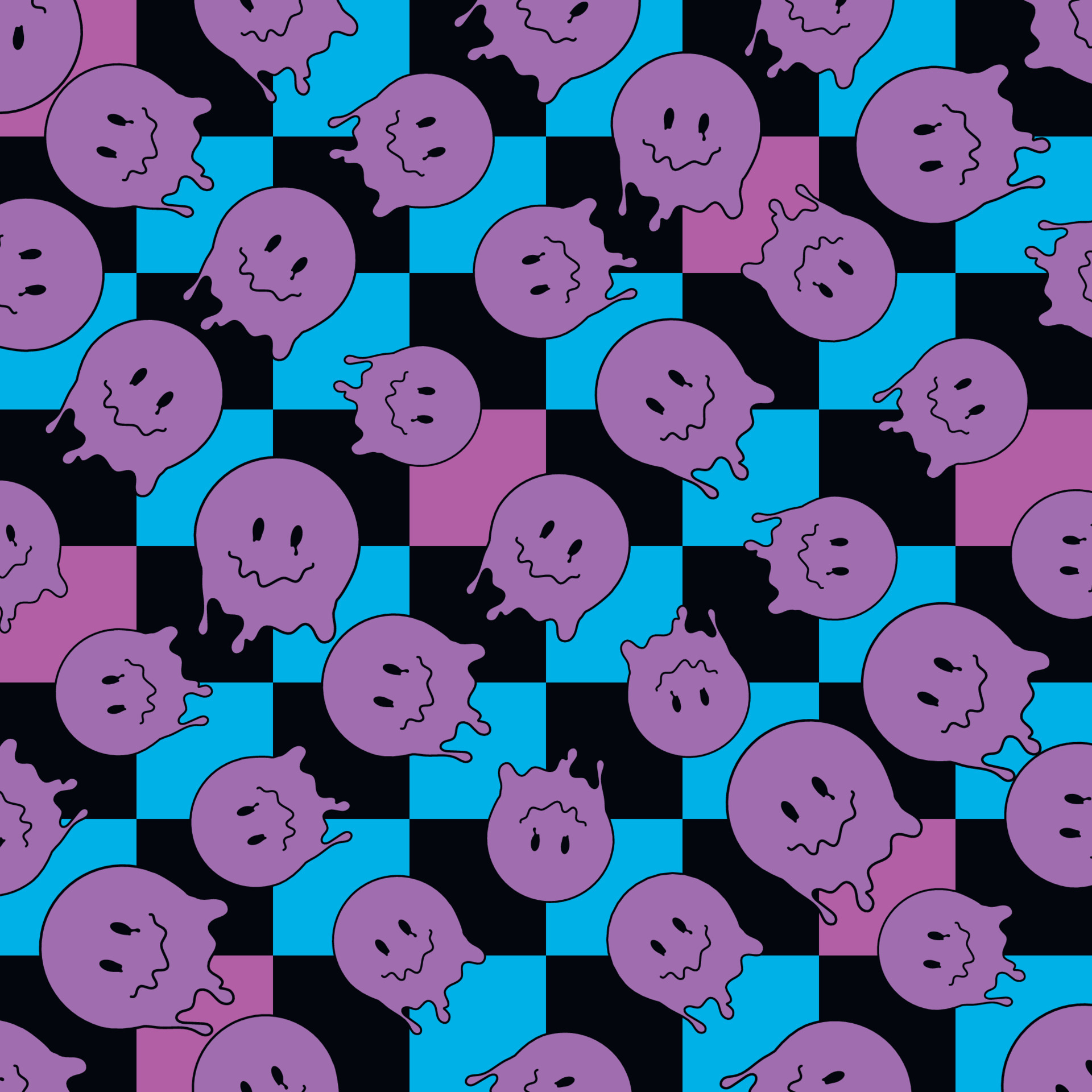 Funny smile dope faces seamless pattern. psychedelic surreal techno melt  smile background. Trippy faces, techno, melting smile face cartoon  background wallpaper concept art. Y2K aesthetic 8770281 Vector Art at  Vecteezy