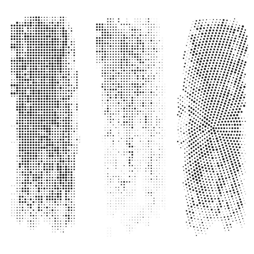 Set of Vintage Abstract Halftone Backgrounds. vector