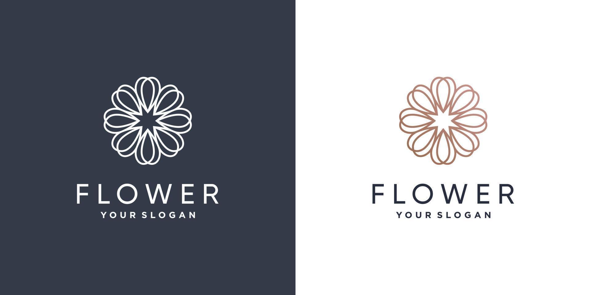 logotipo de flor con idea creativa premium vector parte 2