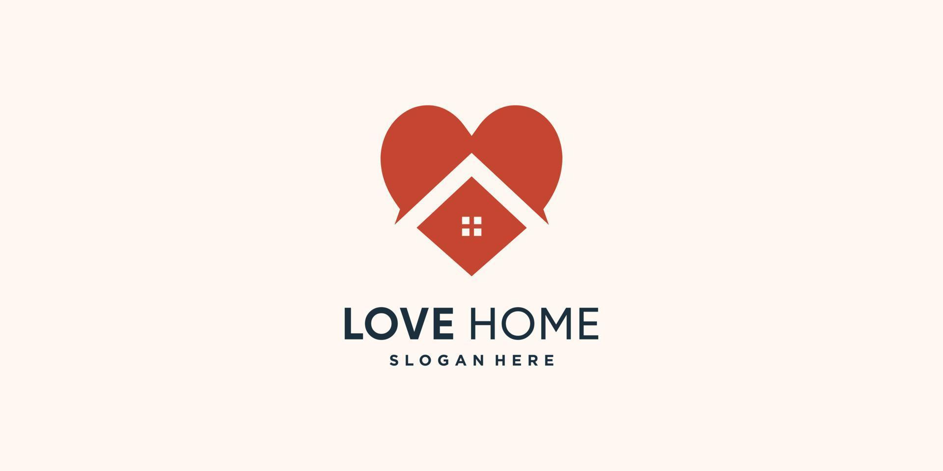 House logo with creative love concept Premium Vector part 2
