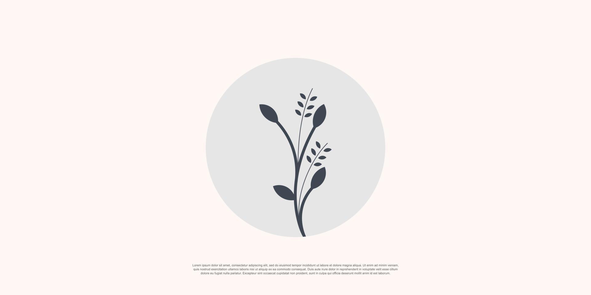 colección de logotipos de hojas de naturaleza con concepto de minimalismo premium vector parte 9