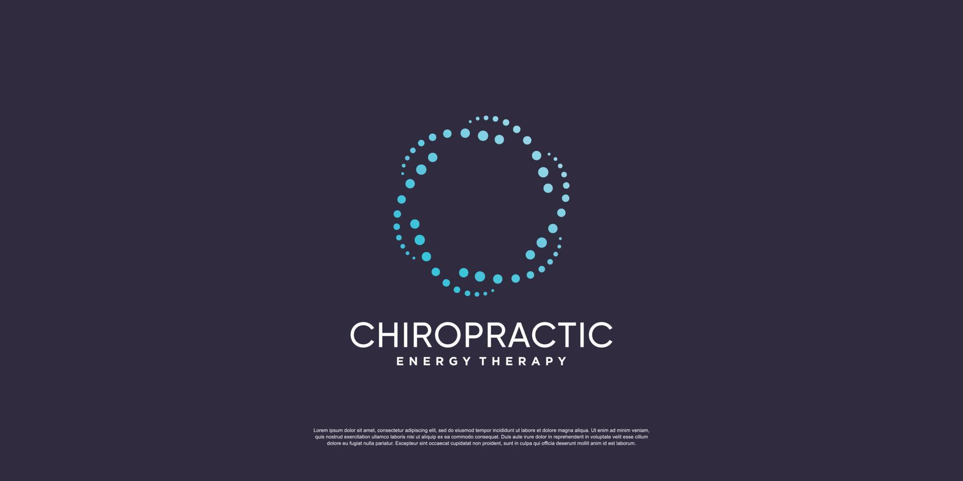 Chiropractic logo with creative element concept Premium Vector part 1