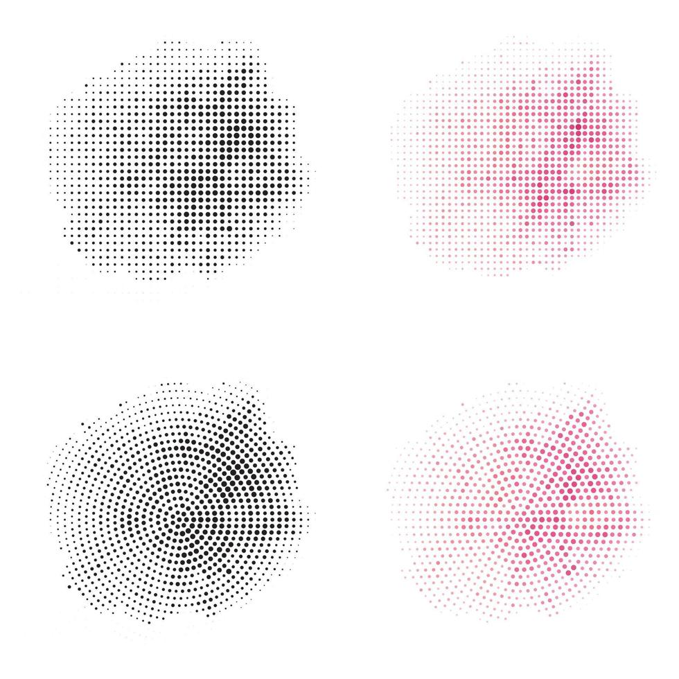 Set of Vintage Abstract Halftone Backgrounds. vector