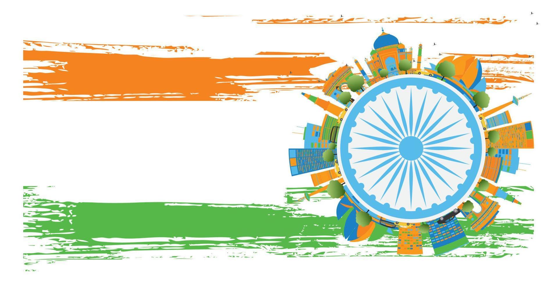 Happy Indian Republic Day Banner. vector