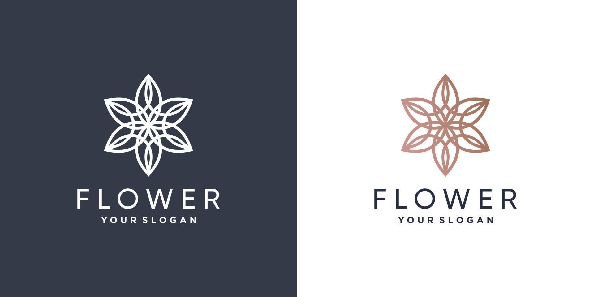 logotipo de flor con idea creativa premium vector parte 4