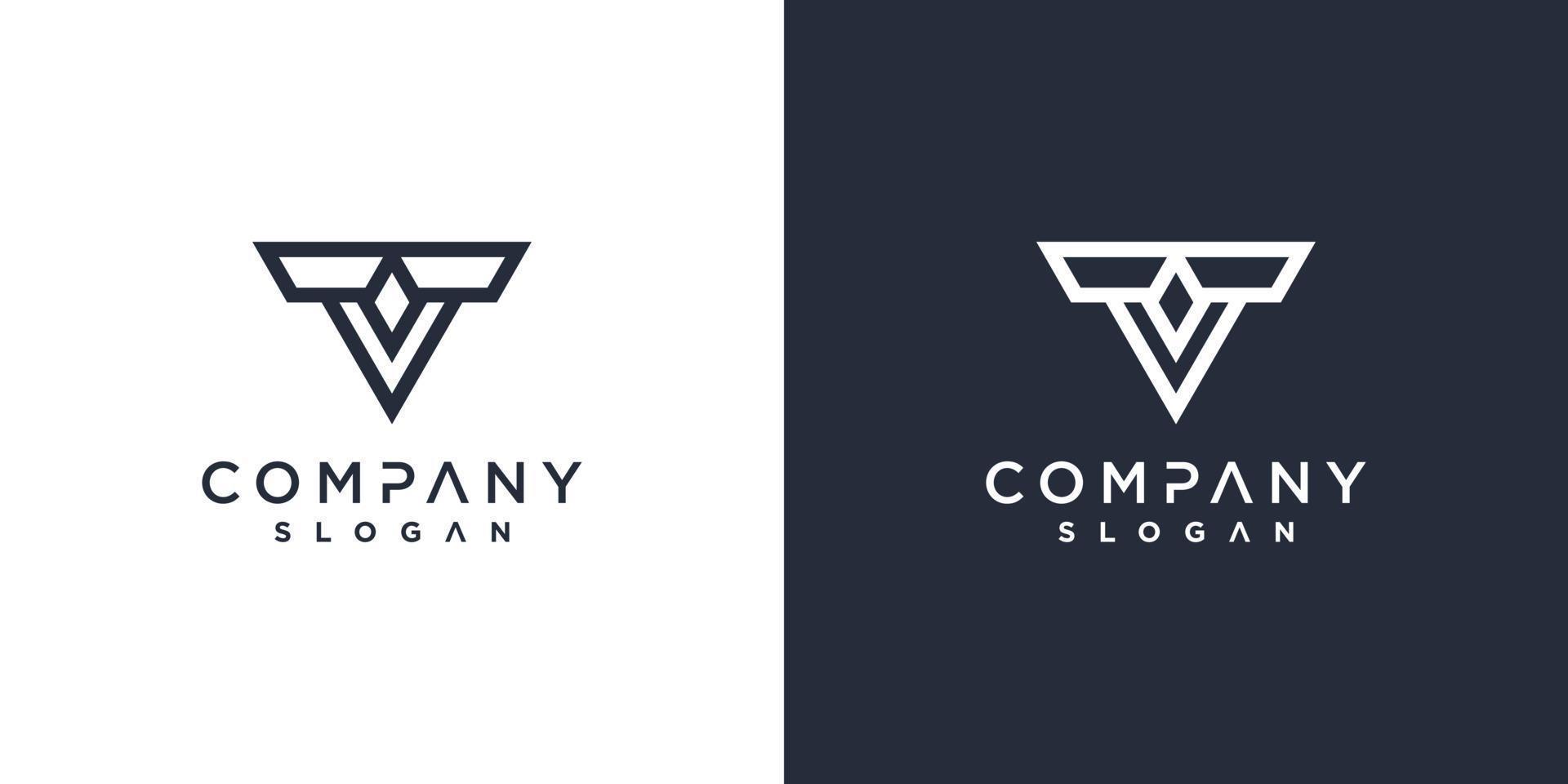 plantilla de logotipo de letra t con concepto moderno premium vector parte 6