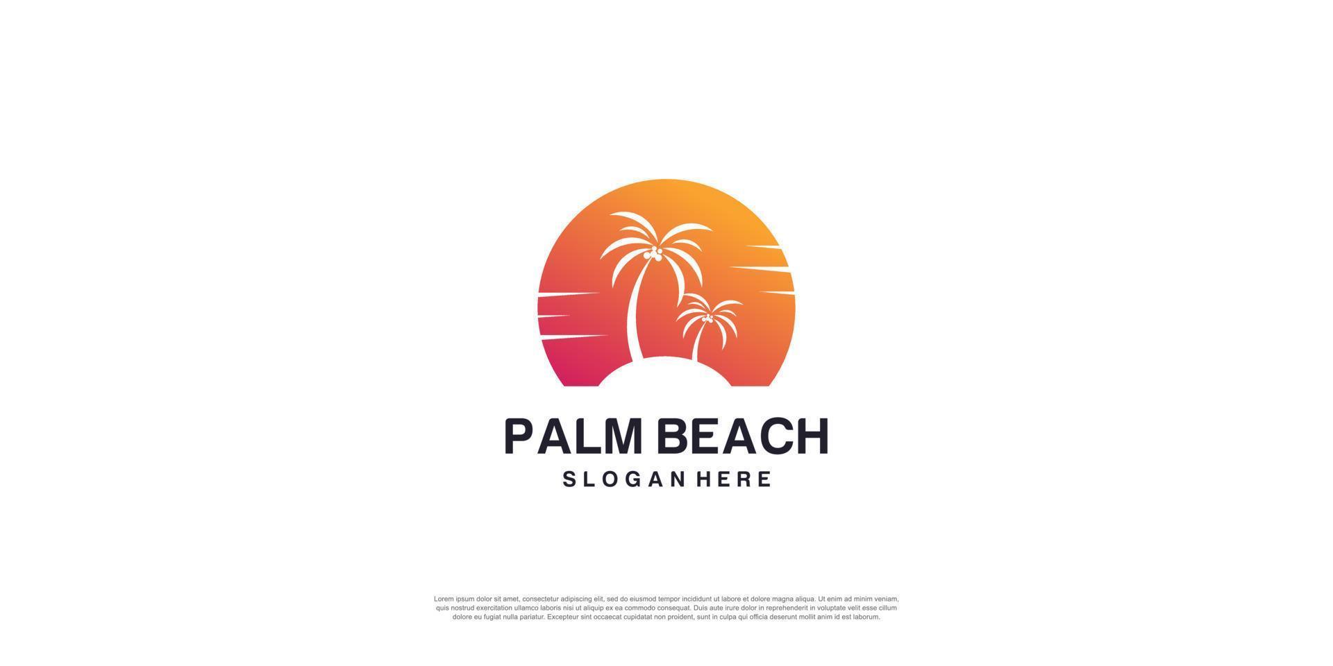 logo de palm beach con concepto creativo premium vector parte 3