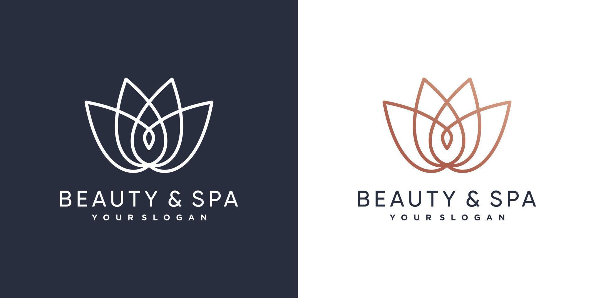 Beauty and spa logo with beauty lotus concept Premium Vector part 3
