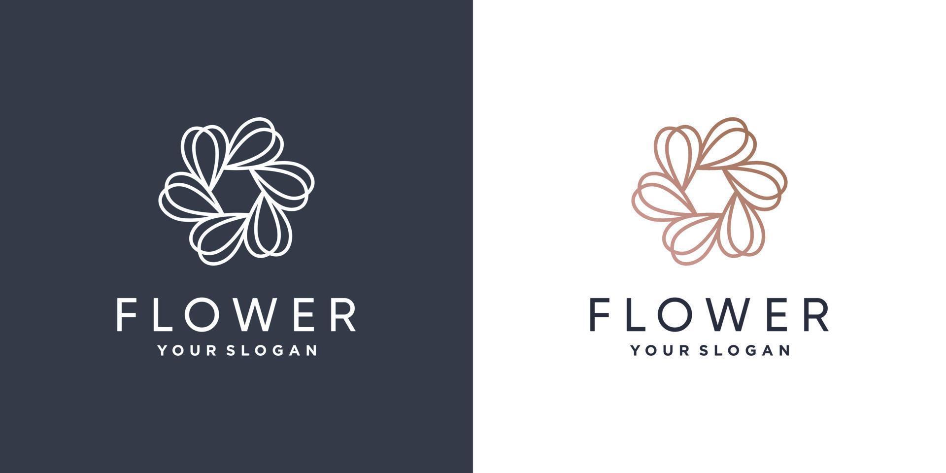 Flower logo with creative idea Premium Vector part 1