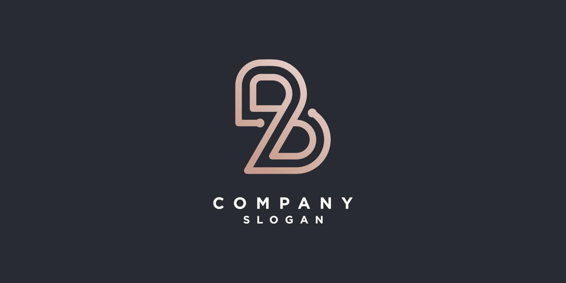 Letter B logo with modern creative style Premium Vector part 12