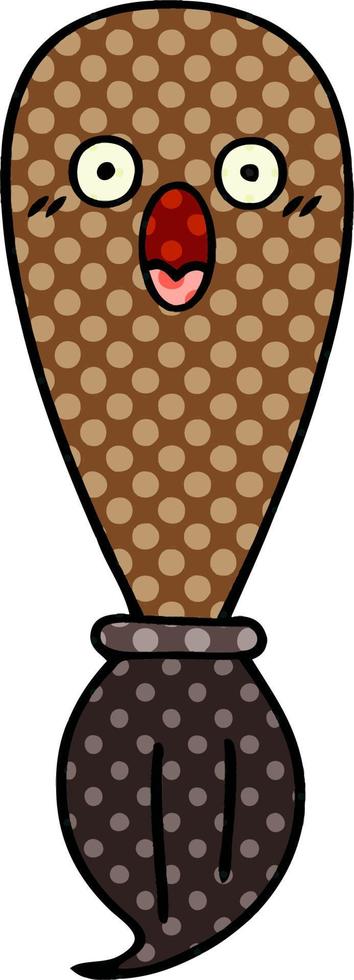 comic book style cartoon paint brush vector