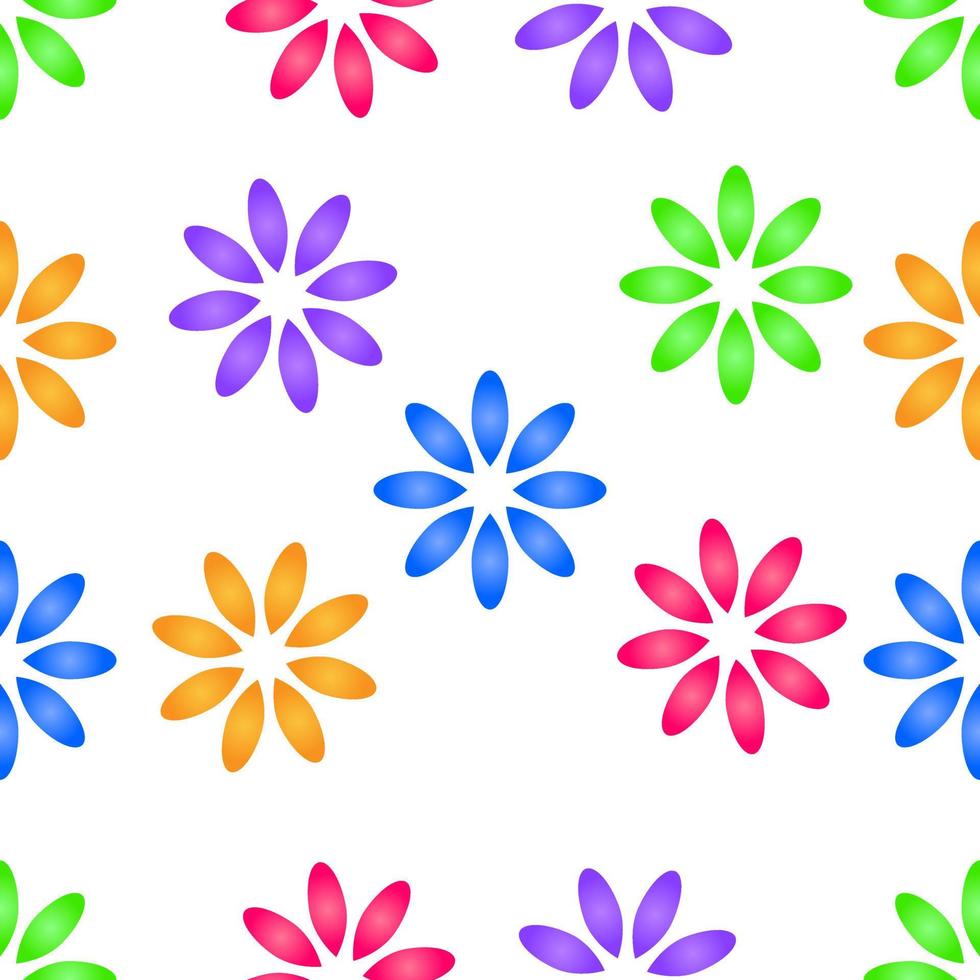 Colorful flower pattern. Suitable to place as background, backdrop, wallpaper, etc. Free Vector