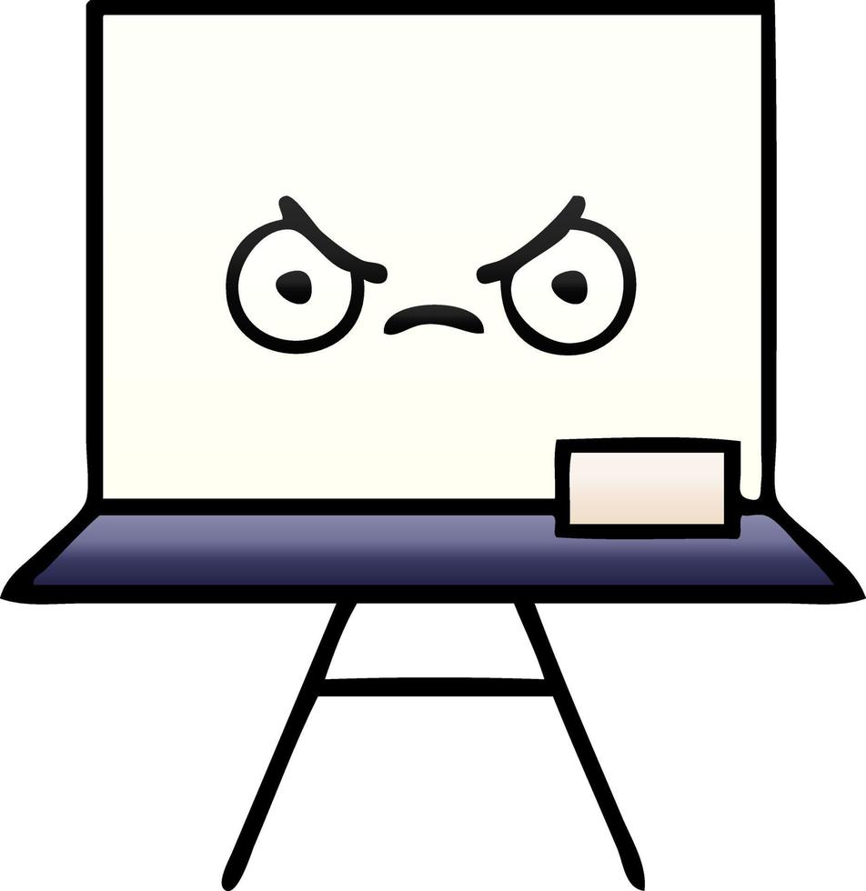 gradient shaded cartoon white board vector