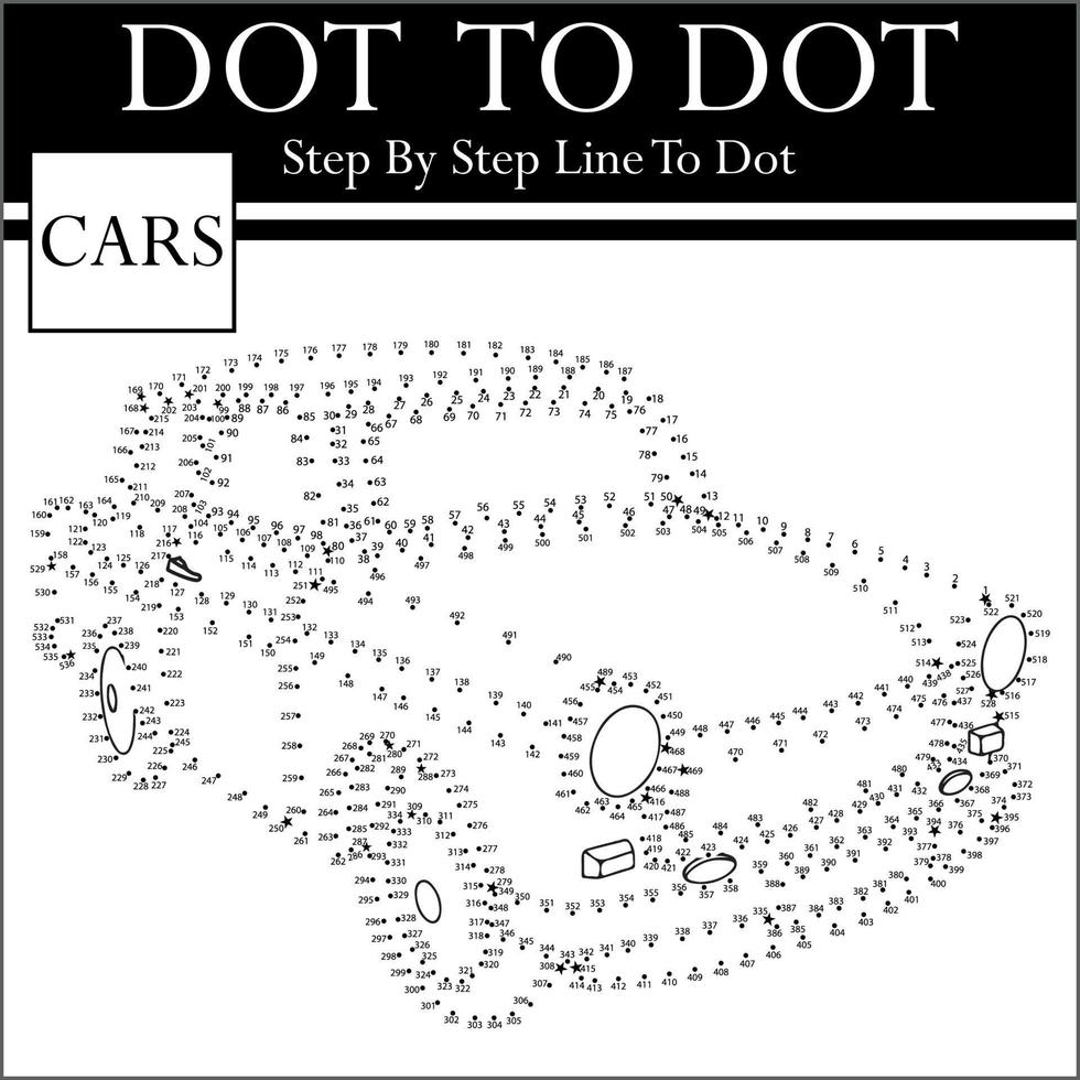 connect the dots kids puzzle work sheet vector