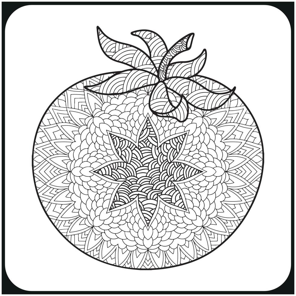 fruit in a mandala style vector
