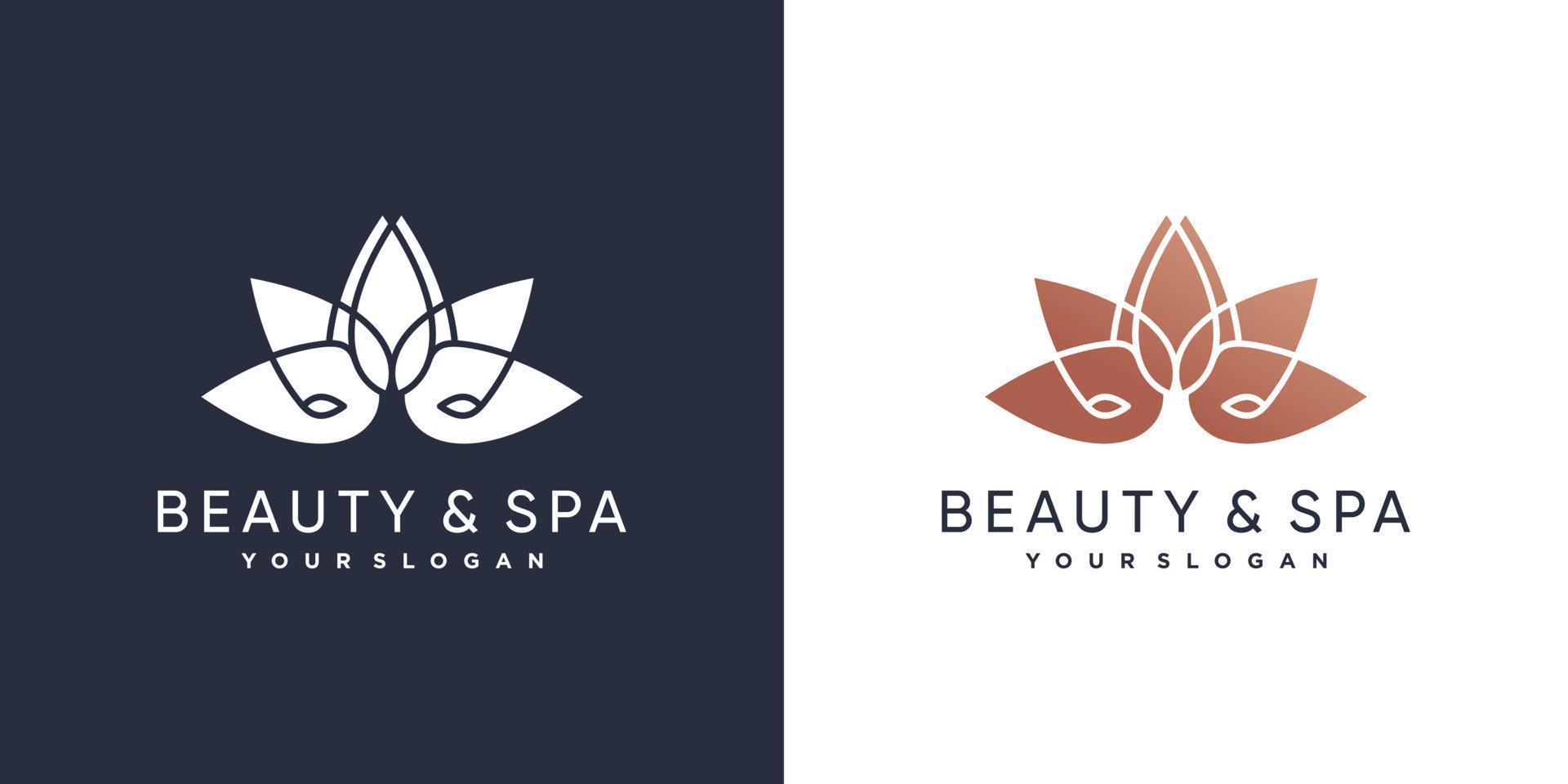 Beauty and spa logo with beauty lotus concept Premium Vector part 8