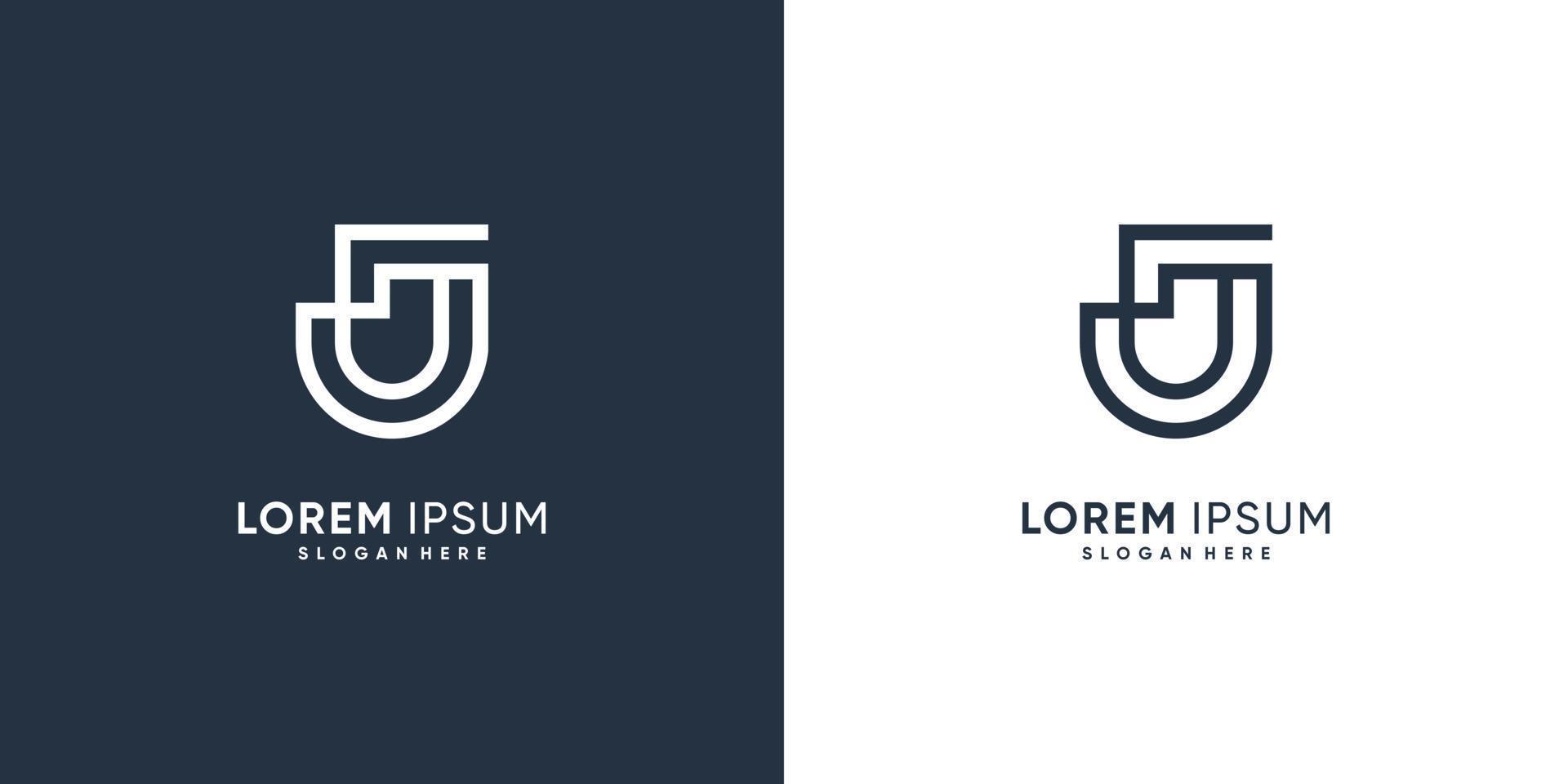 plantilla de logotipo j con vector premium de estilo creativo moderno parte 4