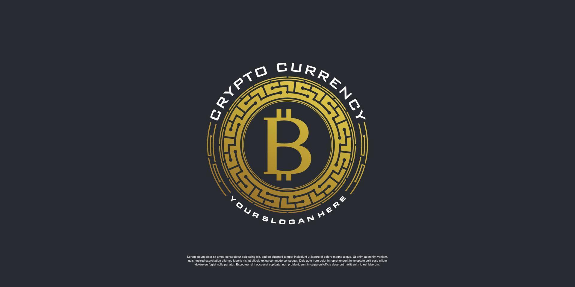 Crypto logo with modern creative element Premium Vector part 2