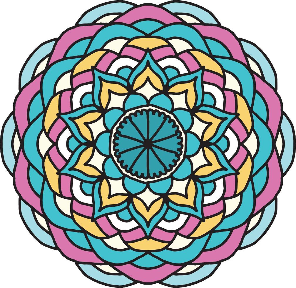 Colorful Mandala background, Decorative round ornaments. Unusual flower shape. Oriental vector, Anti-stress therapy patterns. Weave design elements, vector