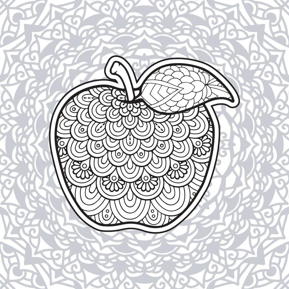 fruit  coloring book page for adults vector