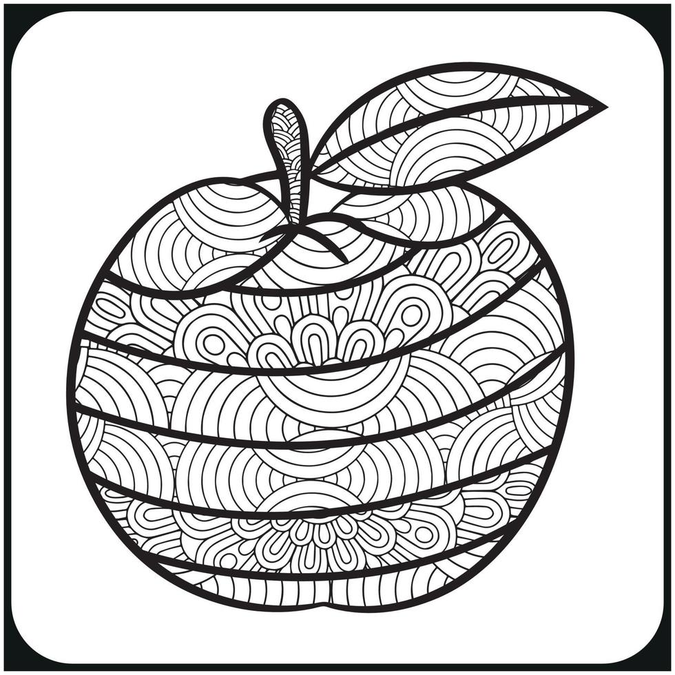 fruit in a mandala style vector