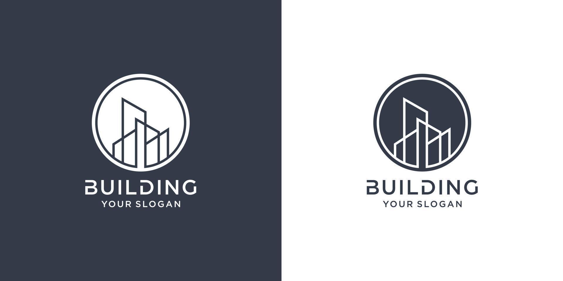Building logo with line concept Premium Vector part 1