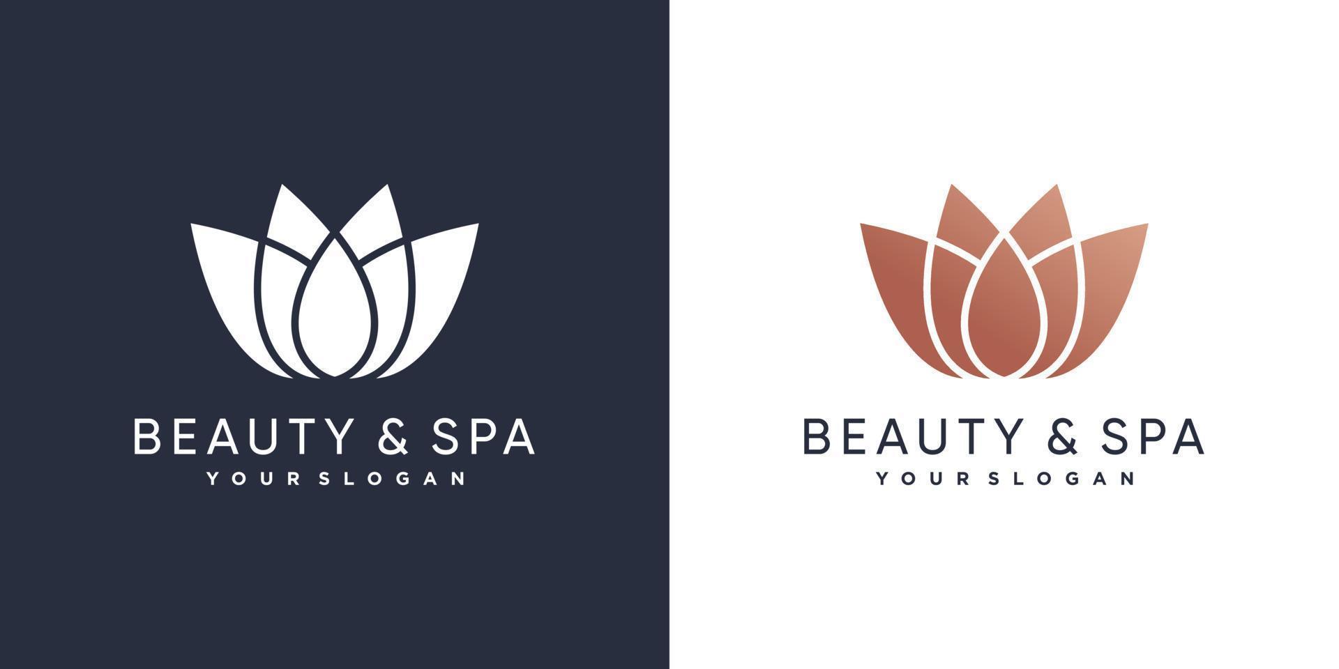 Beauty and spa logo with beauty lotus concept Premium Vector part 2