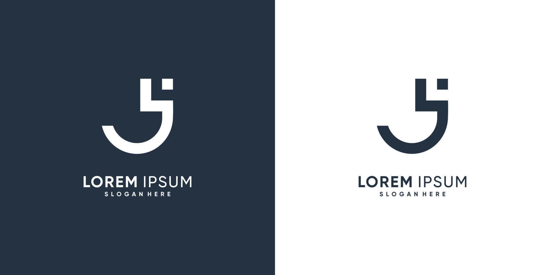 plantilla de logotipo j con vector premium de estilo creativo moderno parte 3