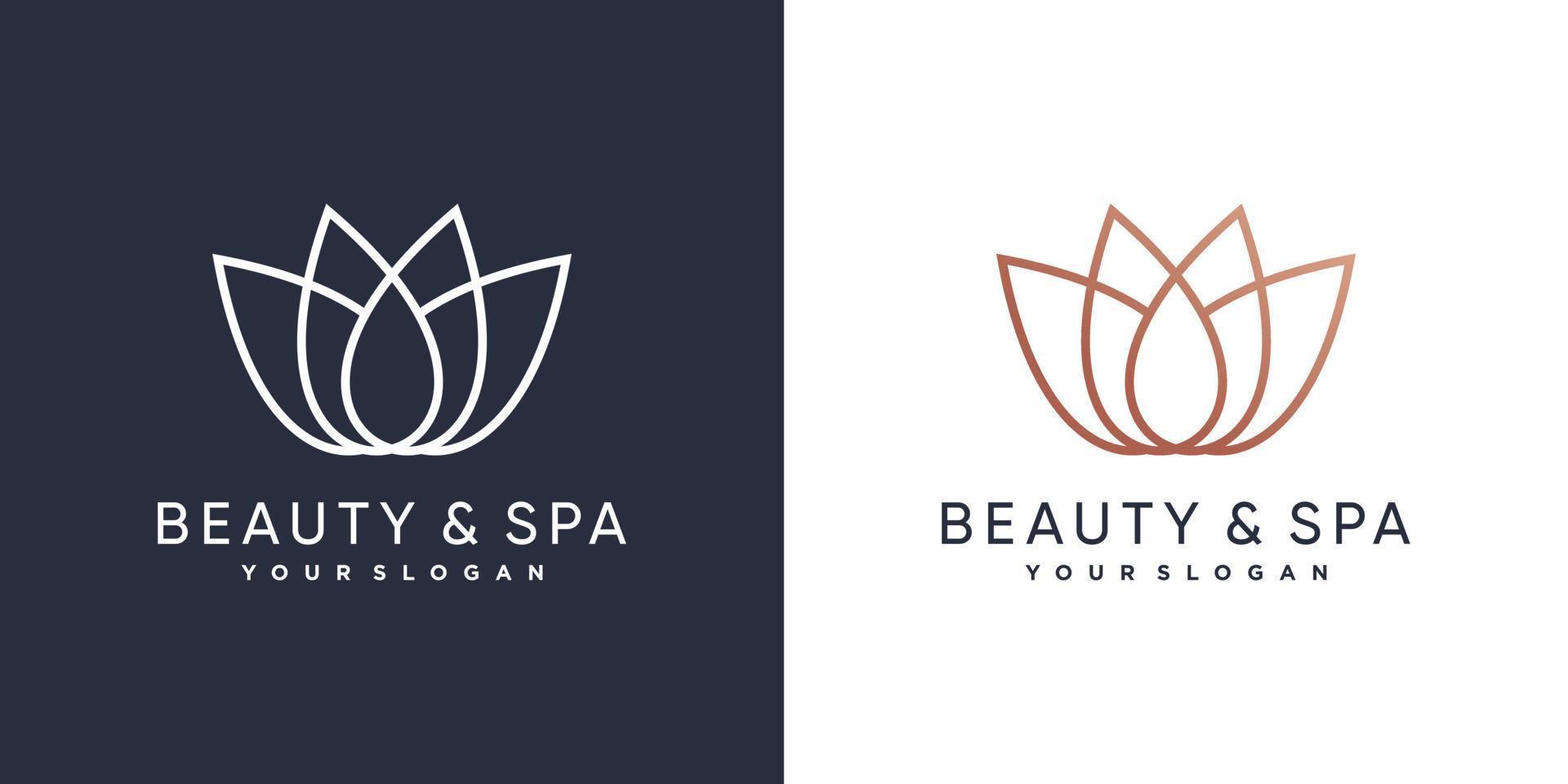 Beauty and spa logo with beauty lotus concept Premium Vector part 7