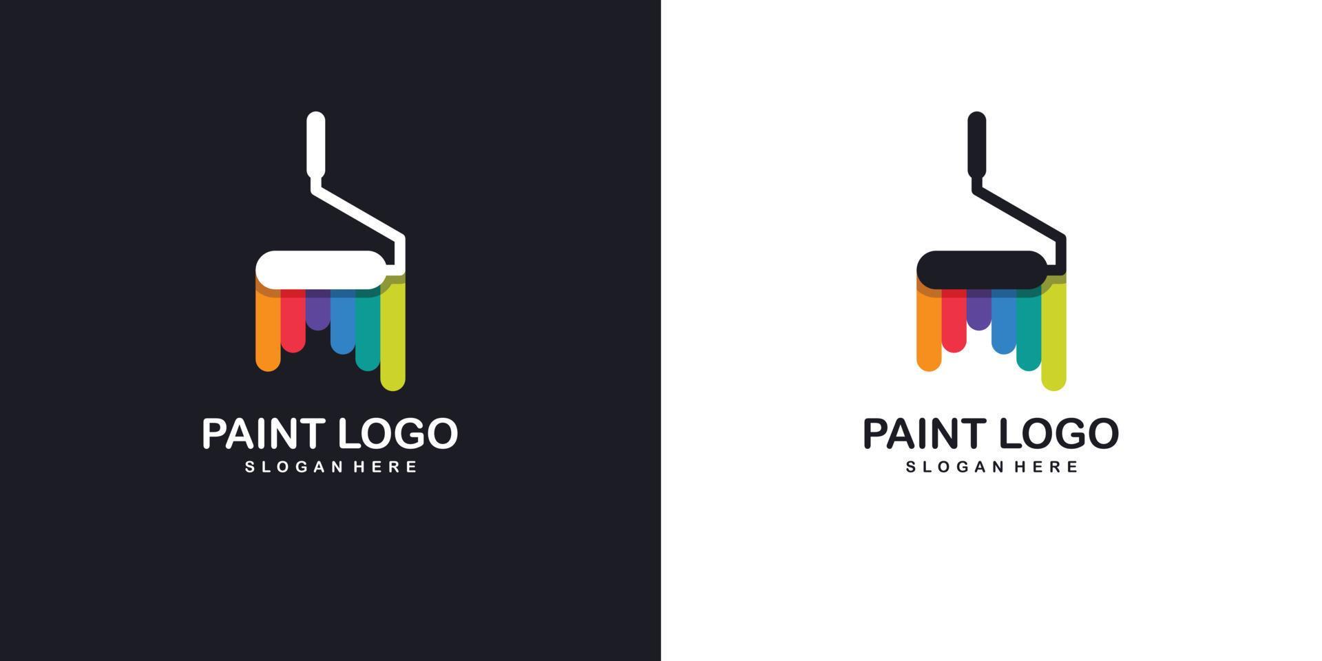 Paint logo with modern creative abstract concept Premium Vector part 3