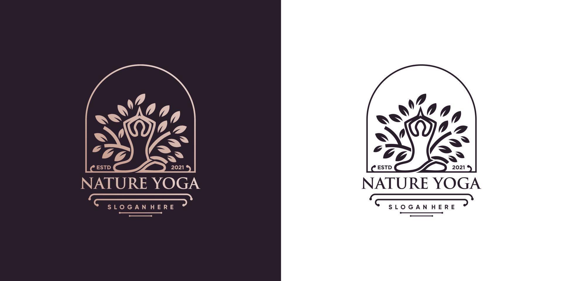 Yoga logo with creative element style Premium Vector part 3