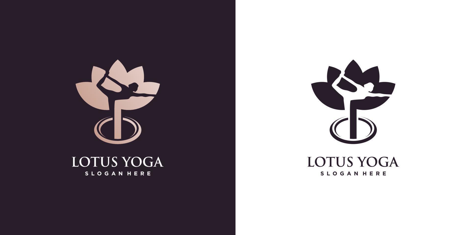 logotipo de yoga con estilo de elemento creativo premium vector parte 1