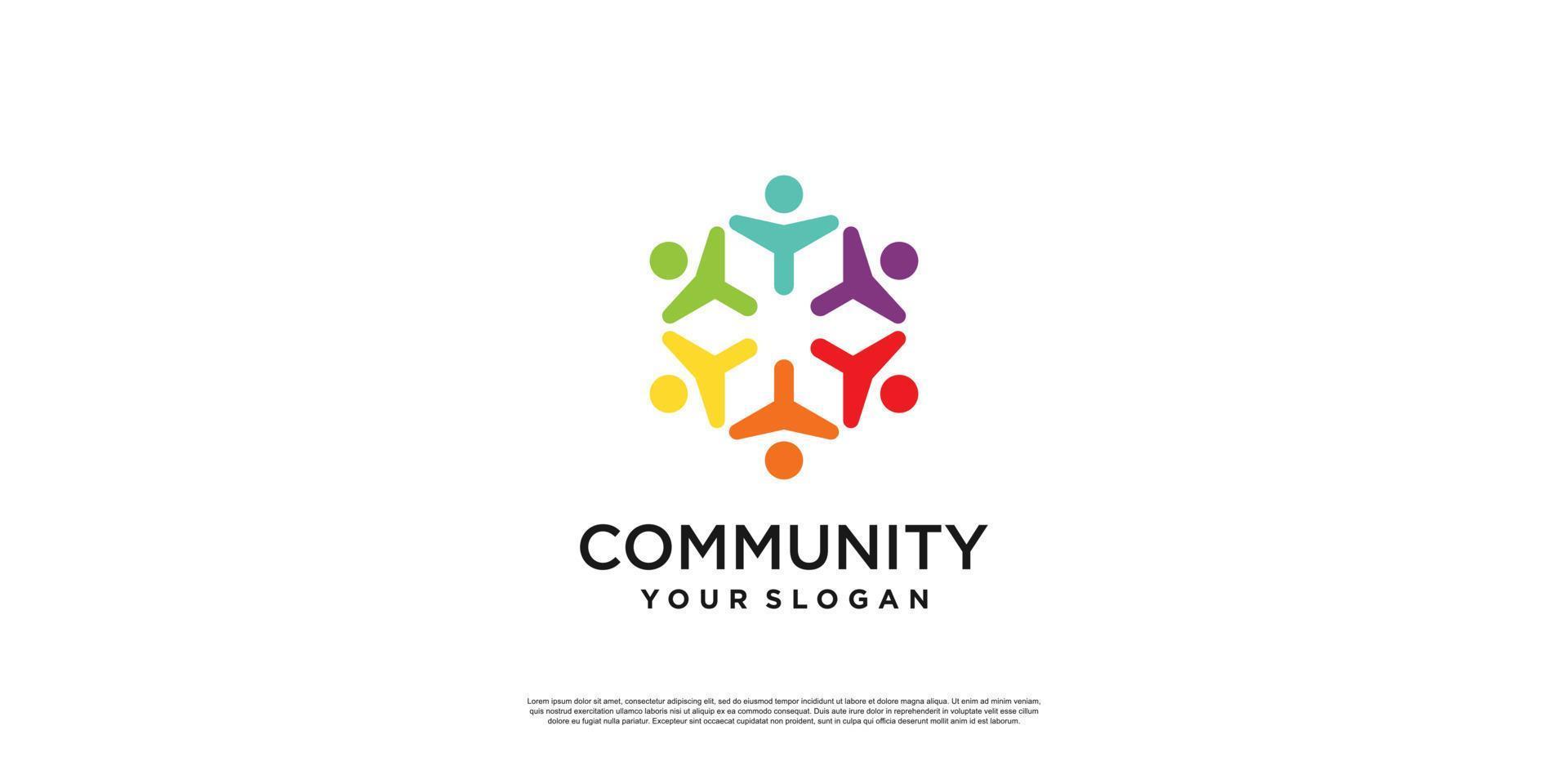 Creative community abstract logo design Premium Vector part 2