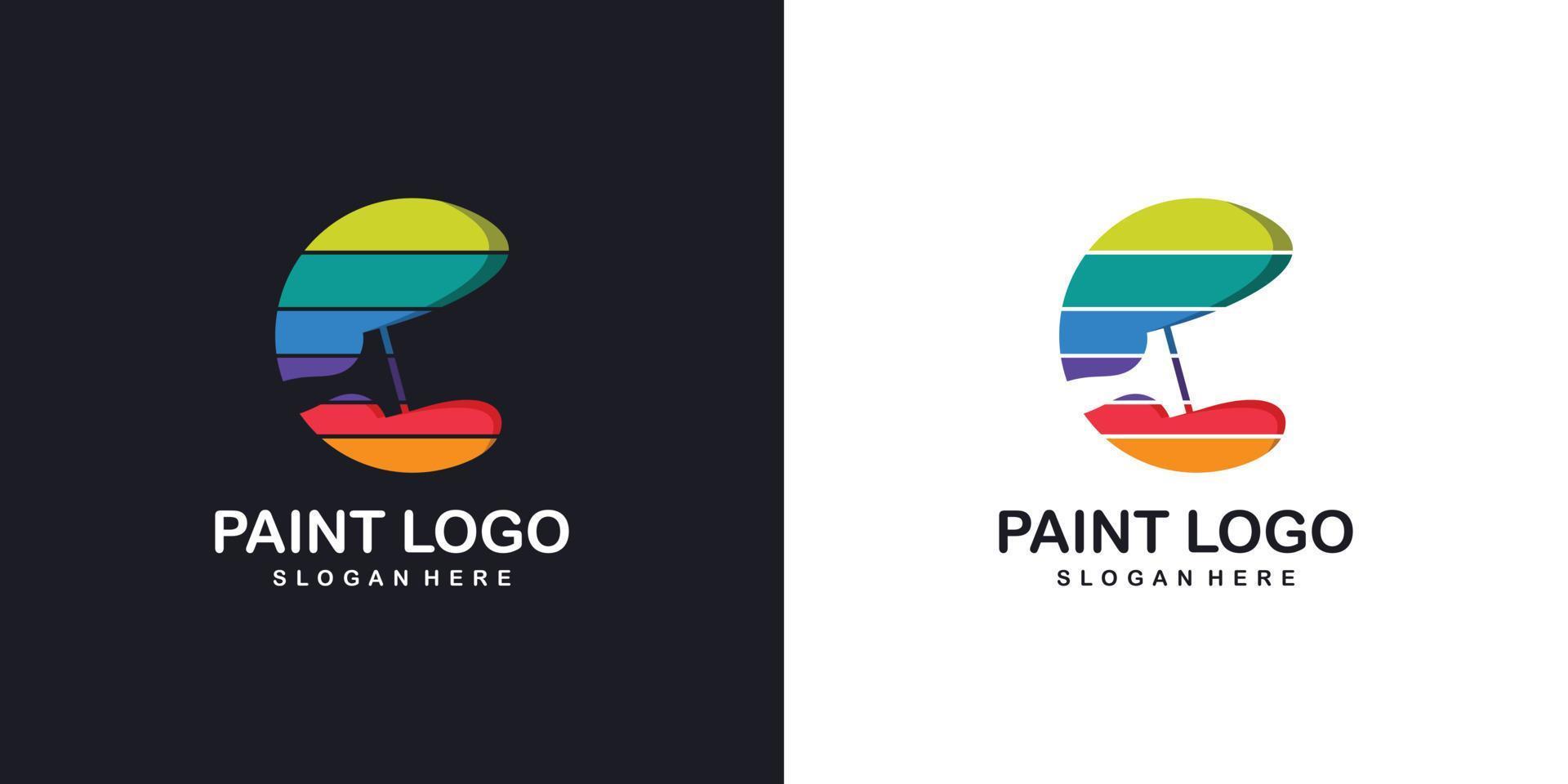 logotipo de pintura con concepto abstracto creativo moderno parte vectorial premium 6 vector