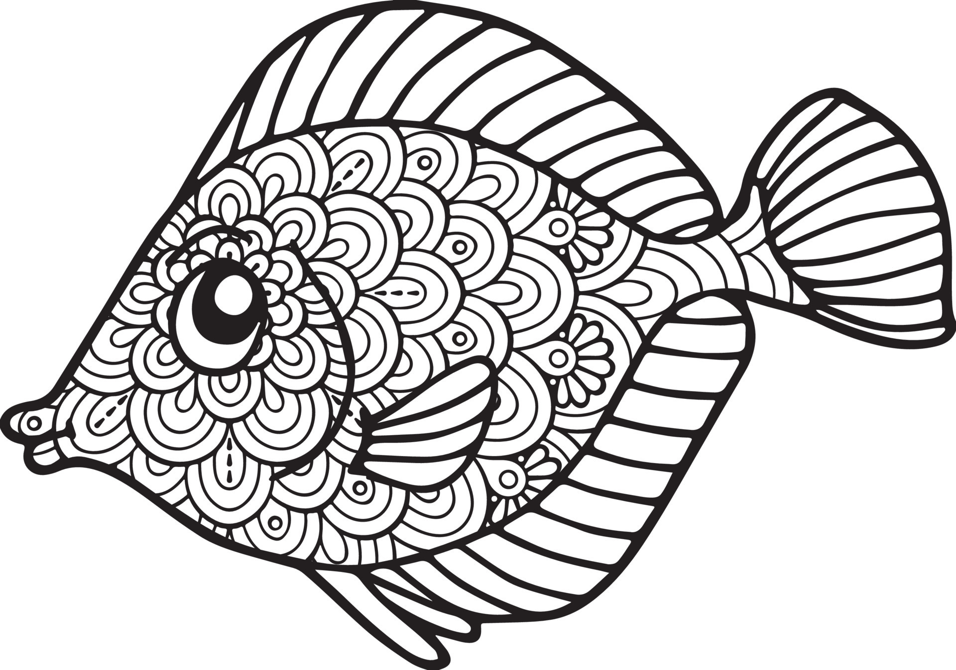Free Simple Fish Coloring Page, Download Free Simple Fish Coloring Page png  images, Free ClipArts on Clipart Library